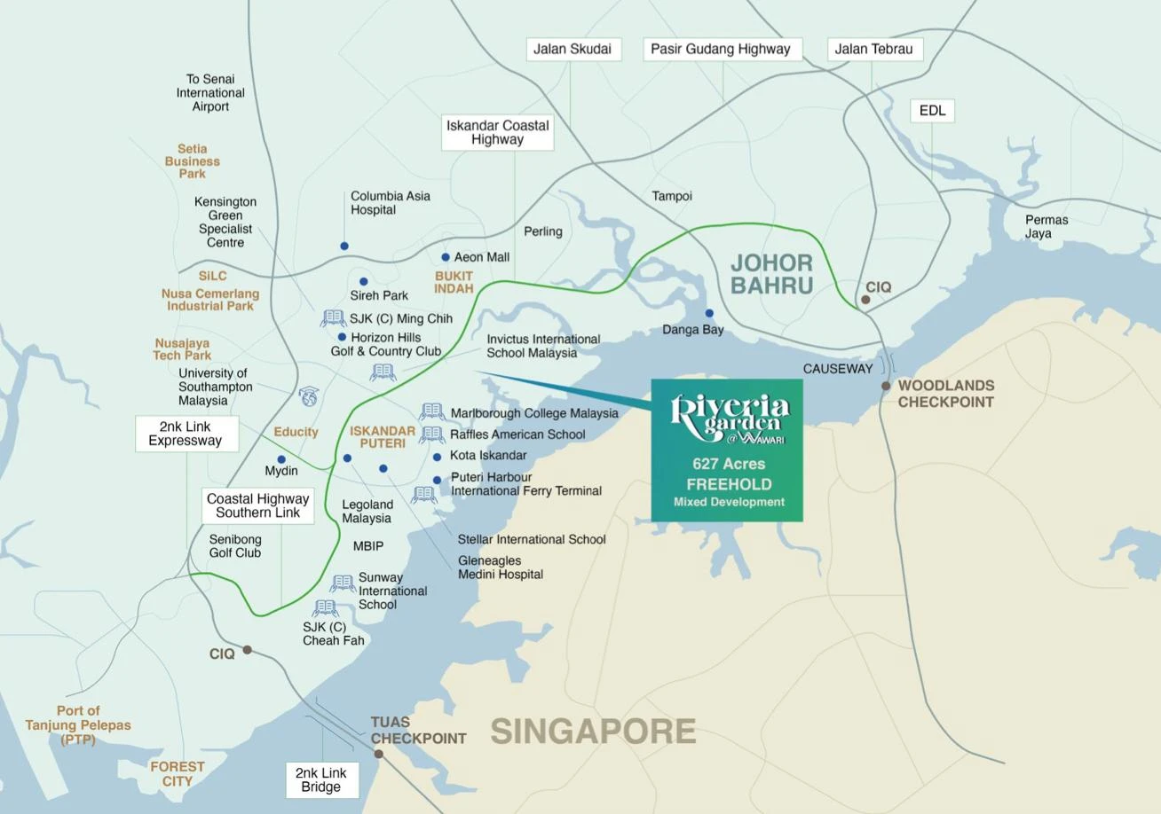 Riveria Garden @ Wawari location map — Iskandar Puteri Johor
